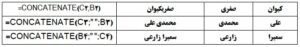 تابع CONCATENATE